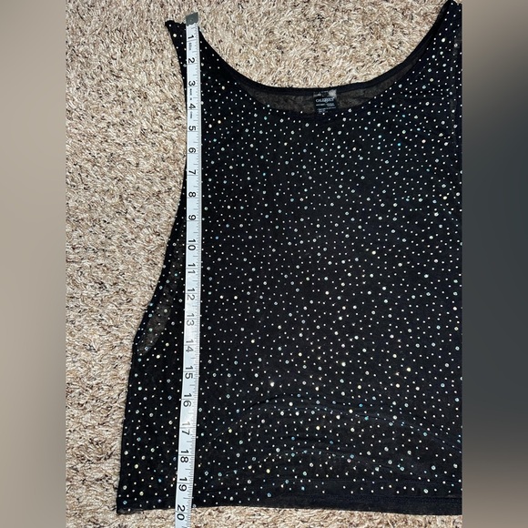 CalExotics Sheer Black Rhinestone Mesh Tank‎ | Festival Rave Club - Picture 5 of 7